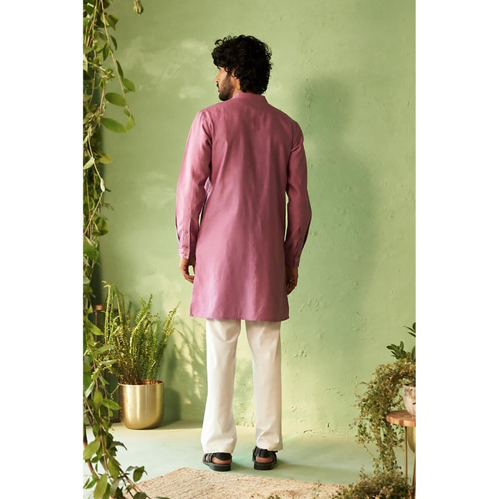 Charkhee Kinaara Front Open Kurta with Pyjama