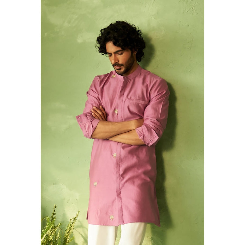 Charkhee Kinaara Front Open Kurta with Pyjama