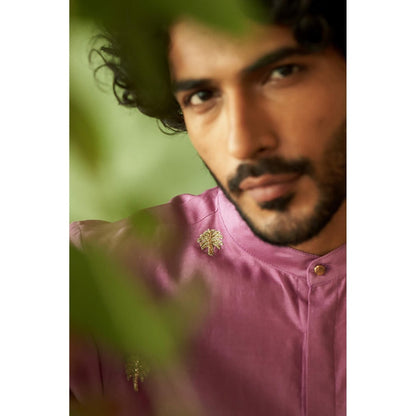 Charkhee Kinaara Front Open Kurta with Pyjama
