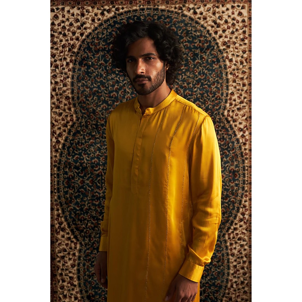Charkhee Prarambh Embroidered Kurta and Pyjama