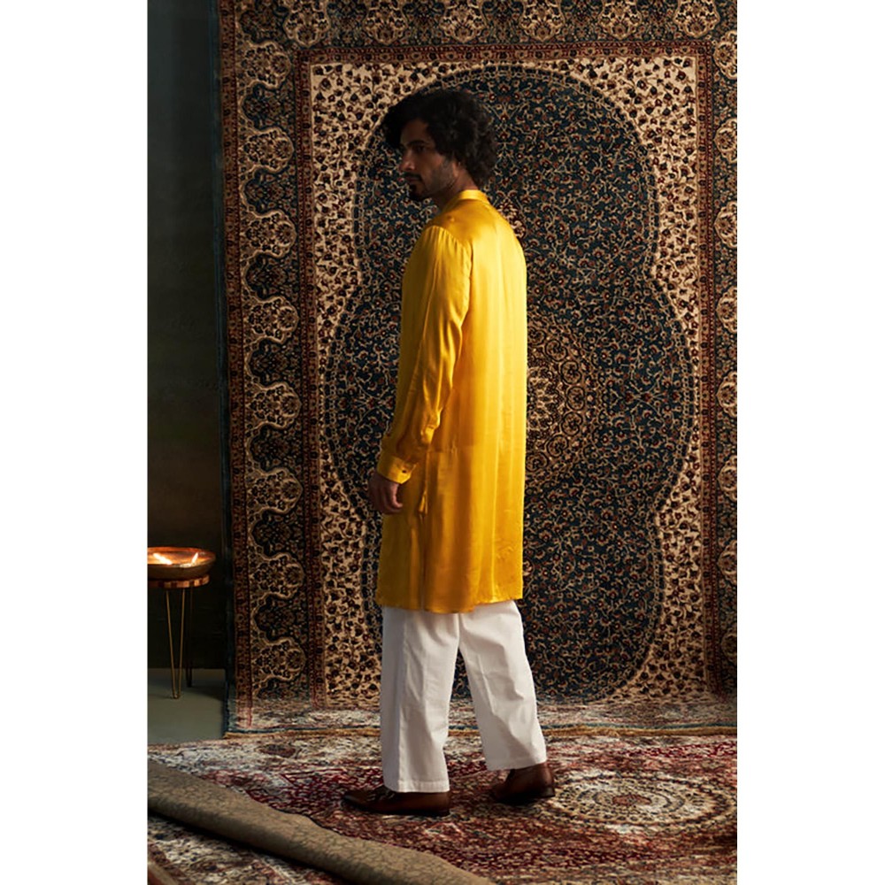 Charkhee Prarambh Embroidered Kurta and Pyjama