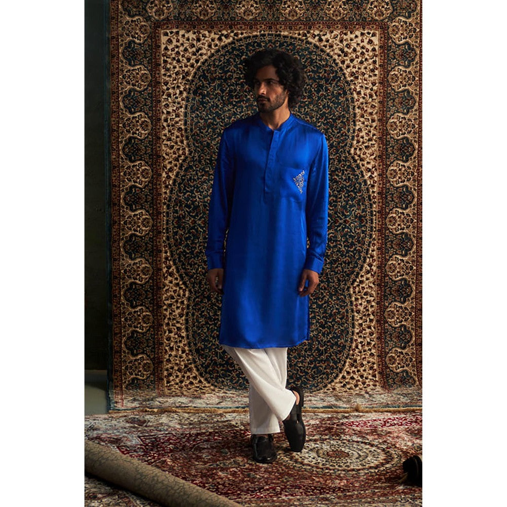 Charkhee Prarambh Blue Kurta with Pant