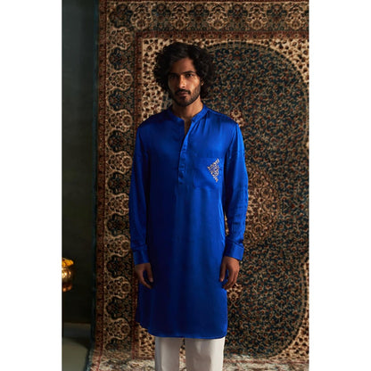 Charkhee Prarambh Blue Kurta with Pant