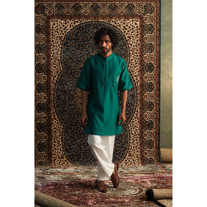 Charkhee Prarambh Short Sleeve Kurta with Pyjama