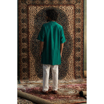 Charkhee Prarambh Short Sleeve Kurta with Pyjama