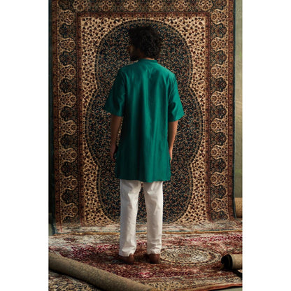 Charkhee Prarambh Short Sleeve Kurta with Pyjama