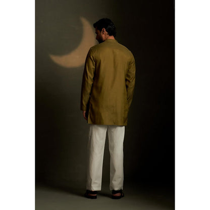 Charkhee Olive Dusk Short Kurta with Pyjama