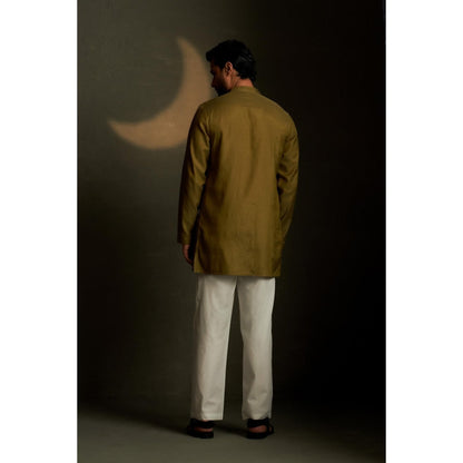 Charkhee Olive Dusk Short Kurta with Pyjama
