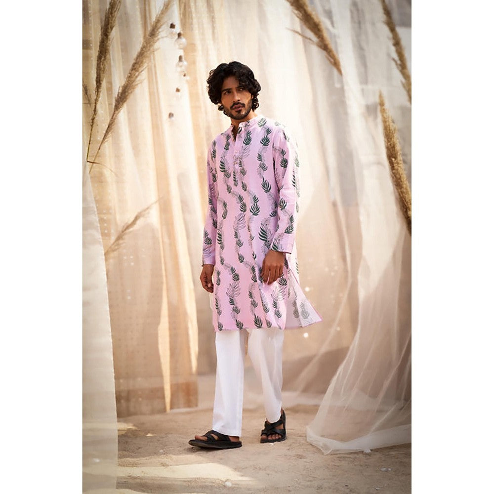 Charkhee Pink Kurta with Pant