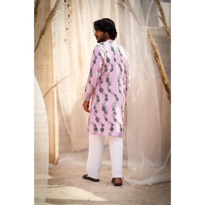 Charkhee Pink Kurta with Pant