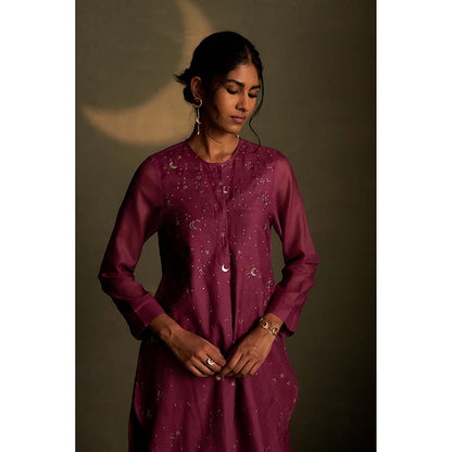 Charkhee Twilight Magenta Sitara Tunic with Pant