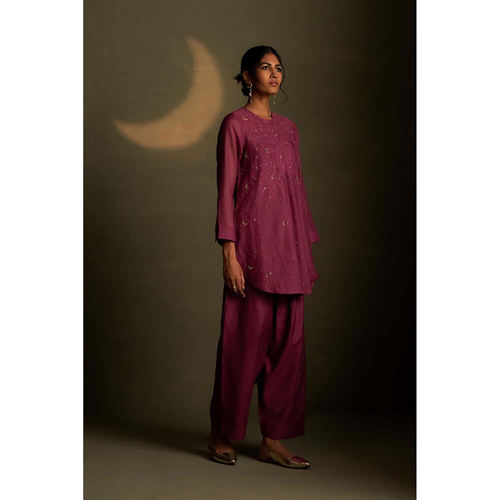 Charkhee Twilight Magenta Sitara Tunic with Pant