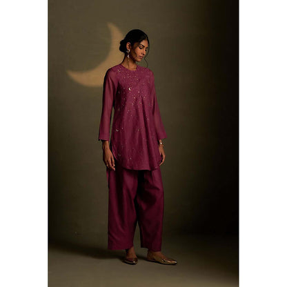 Charkhee Twilight Magenta Sitara Tunic with Pant