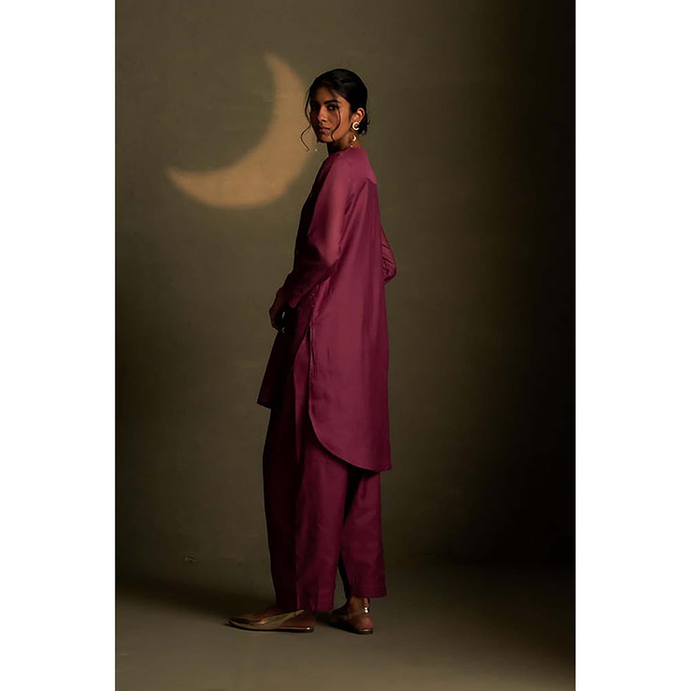 Charkhee Twilight Magenta Sitara Tunic with Pant