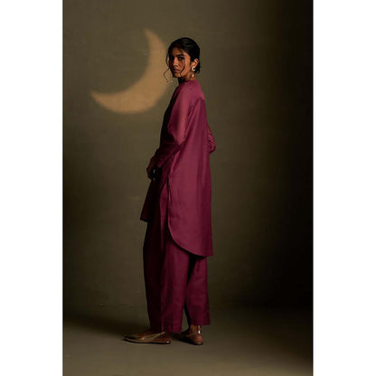 Charkhee Twilight Magenta Sitara Tunic with Pant
