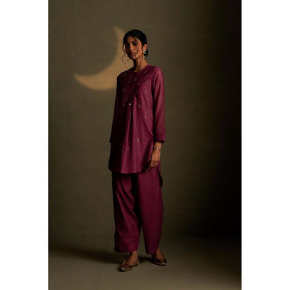 Charkhee Twilight Magenta Sitara Tunic with Pant