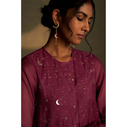 Charkhee Twilight Magenta Sitara Tunic with Pant