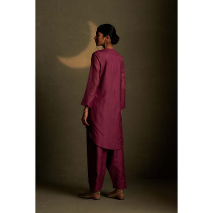 Charkhee Twilight Magenta Sitara Tunic with Pant