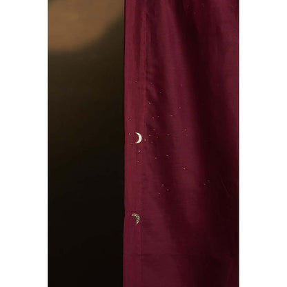 Charkhee Twilight Magenta Double Yoke Kurta with Palazzo