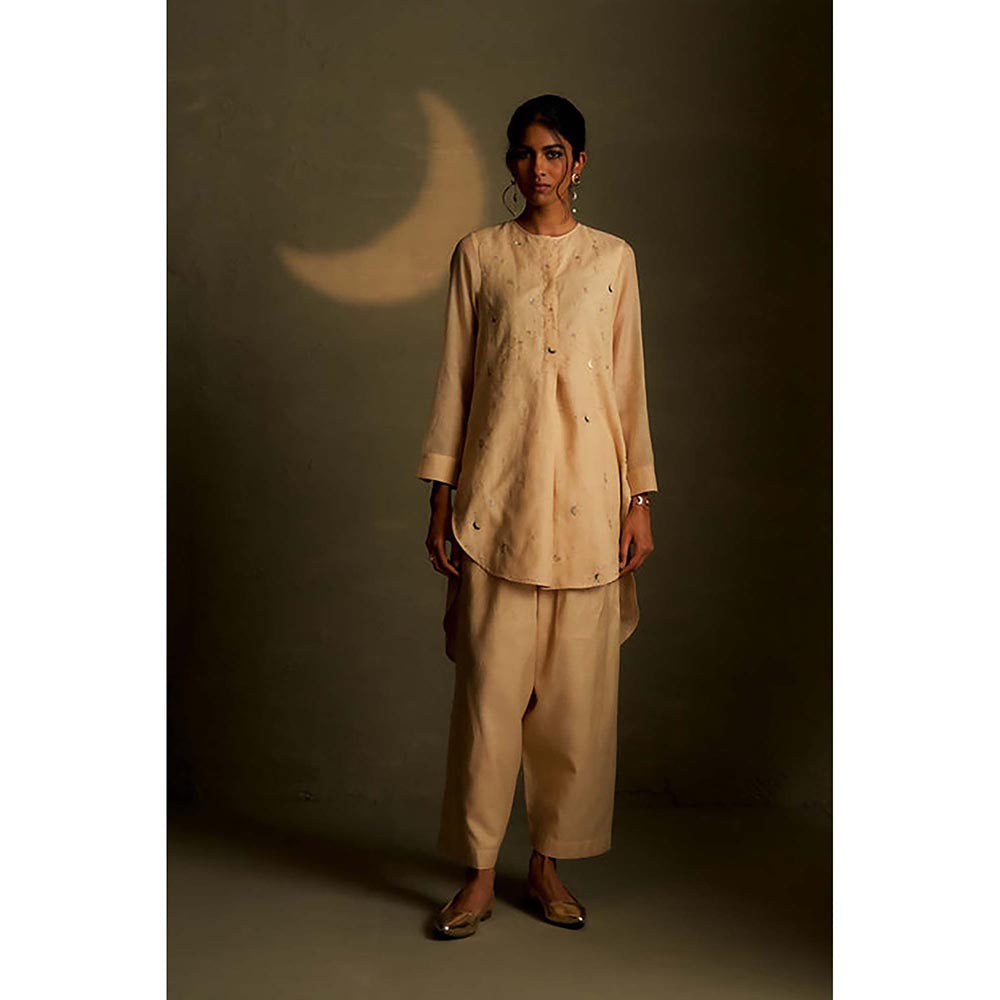 Charkhee Sitara Beige Tunic with Pant