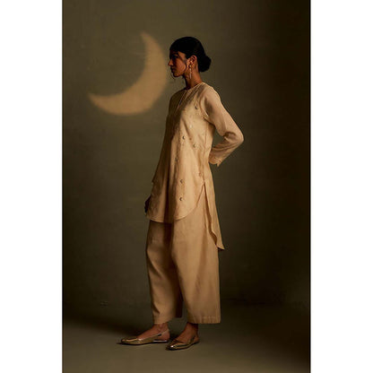 Charkhee Sitara Beige Tunic with Pant