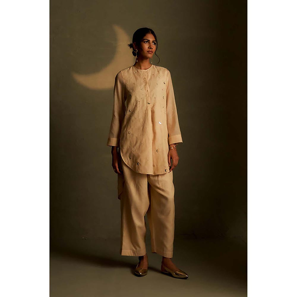Charkhee Sitara Beige Tunic with Pant