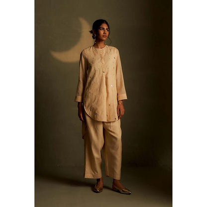Charkhee Sitara Beige Tunic with Pant