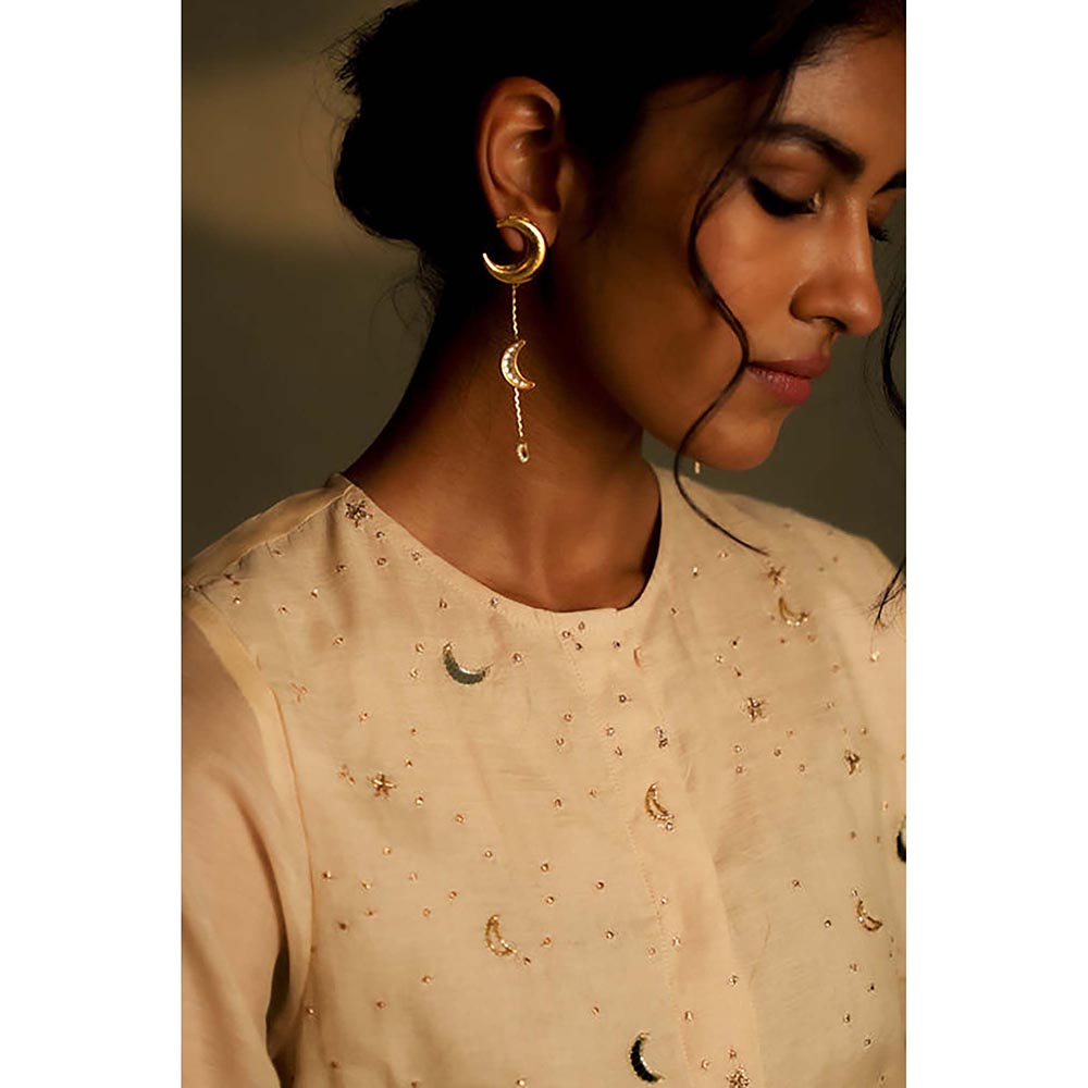 Charkhee Sitara Beige Tunic with Pant