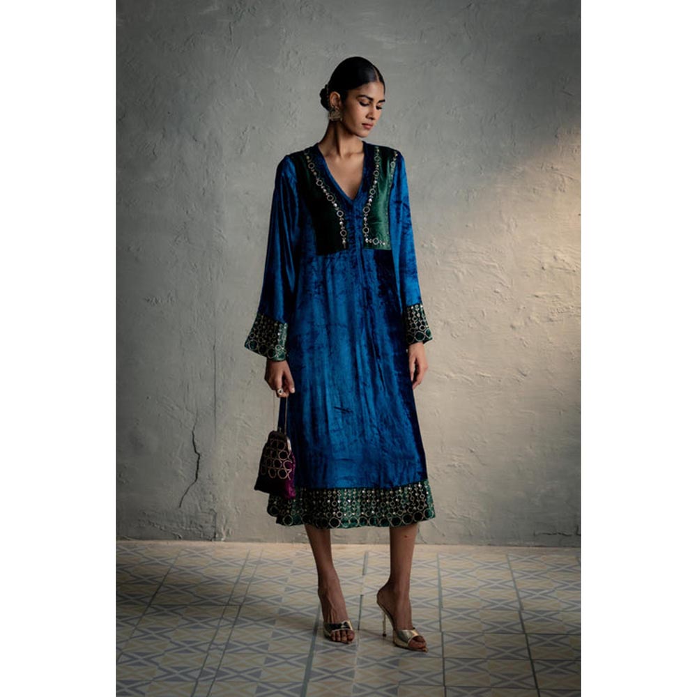 Charkhee Maaya Blue Dress