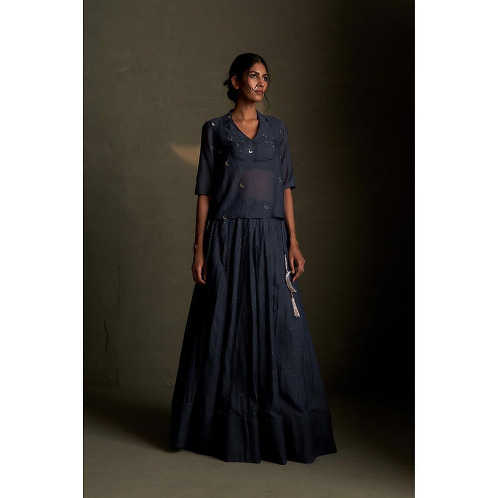 Charkhee Chand Sitaara Lehenga With Choli And Dupatta