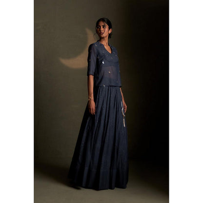 Charkhee Chand Sitaara Lehenga With Choli And Dupatta
