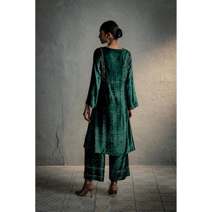 Charkhee Maaya Green Kurta And Pant With Dupatta