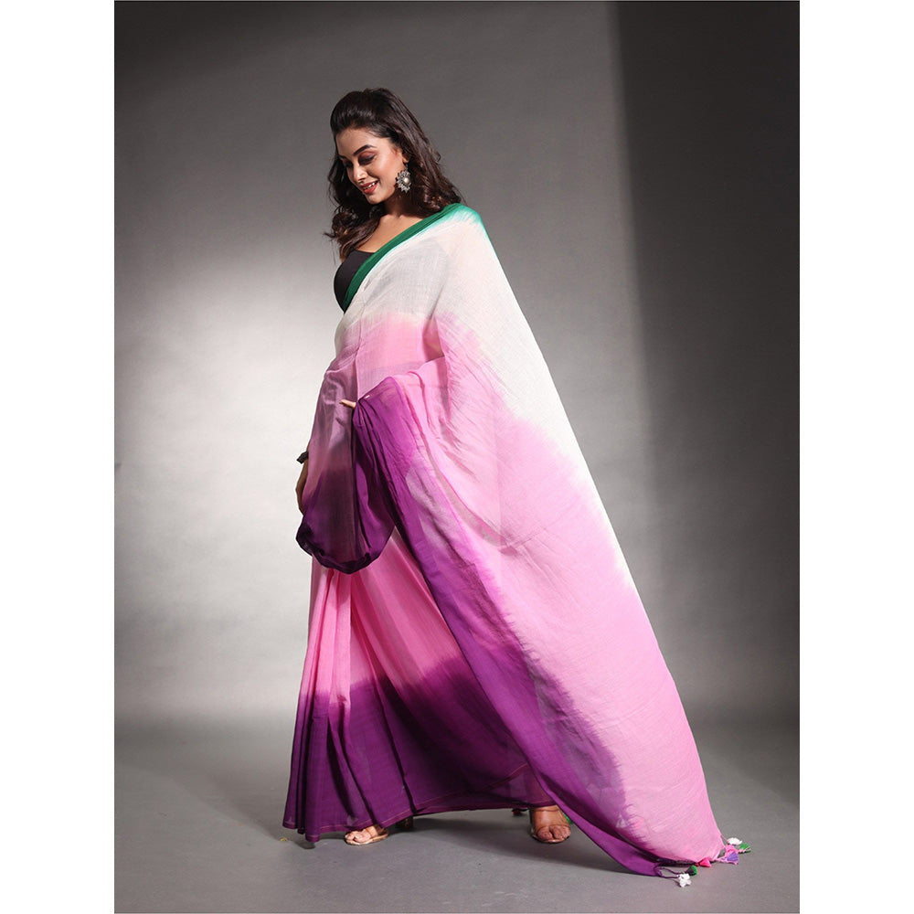 CHARUKRITI Multi-Color Pure Cotton Tie & Dye Saree