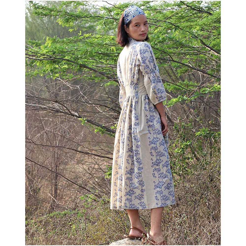 Chidiyaa Beige Cotton Dress