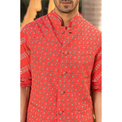 Chhavvi Aggarwal Red Printed Bundi
