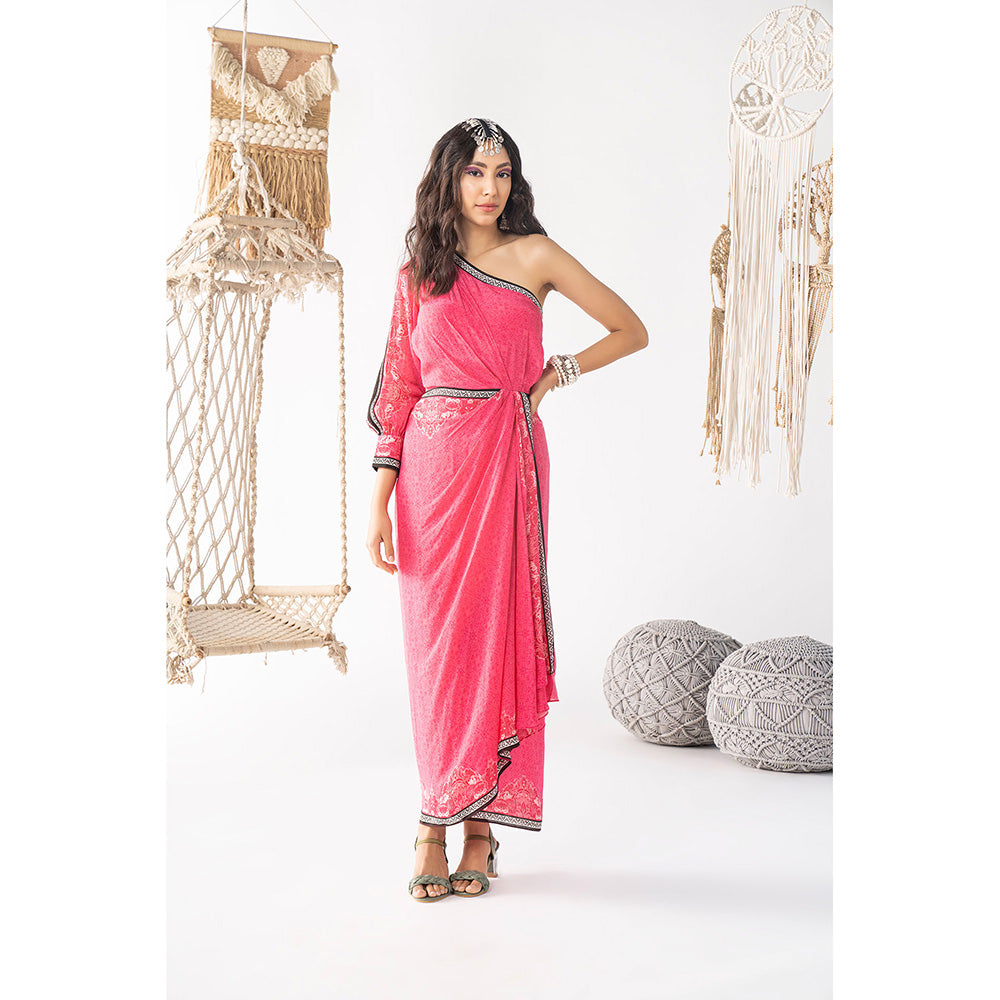 Chhavvi Aggarwal Pink Printed Dress