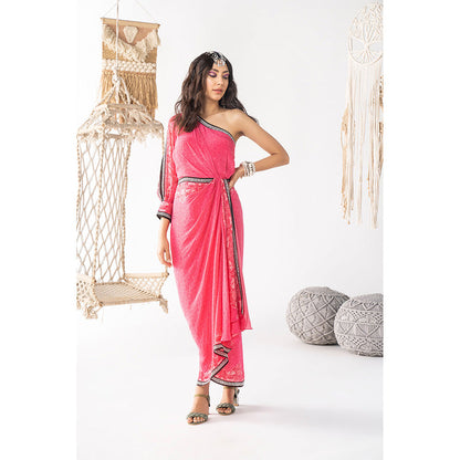 Chhavvi Aggarwal Pink Printed Dress