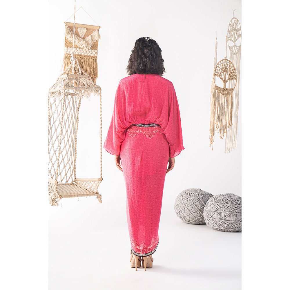 Chhavvi Aggarwal Pink Printed Kaftan