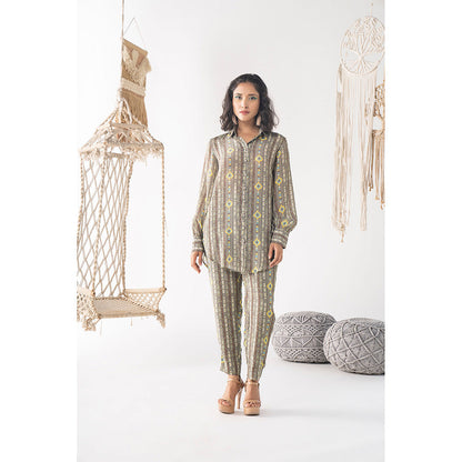 Chhavvi Aggarwal Grey Colored Co-Ord (Set of 2)