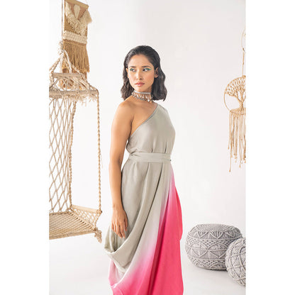 Chhavvi Aggarwal Ombre One Shoulder Top (Set of 3)