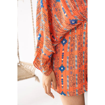 Chhavvi Aggarwal Orange Printed Playsuit