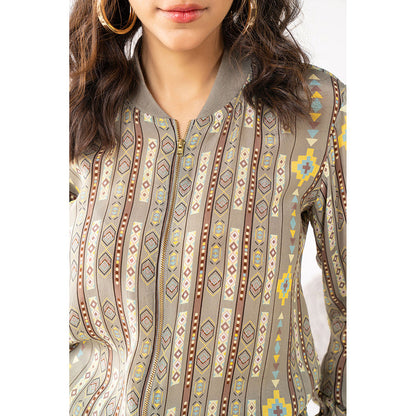 Chhavvi Aggarwal Grey Printed Jacket