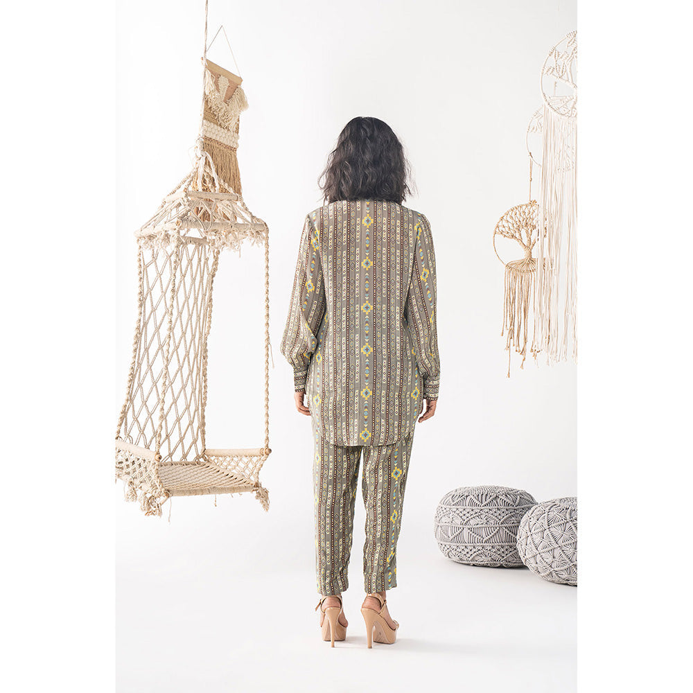 Chhavvi Aggarwal Grey Printed Shirt