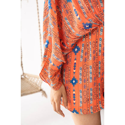 Chhavvi Aggarwal Women Printed Orange Playsuit