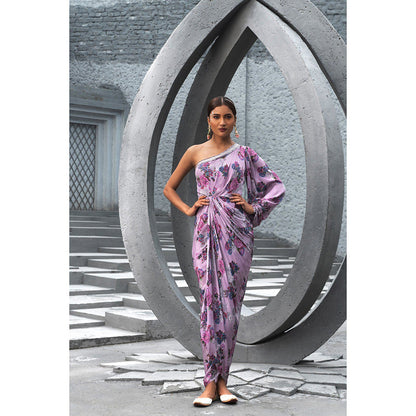 Chhavvi Aggarwal Women Floral Lavender Maxi Dress