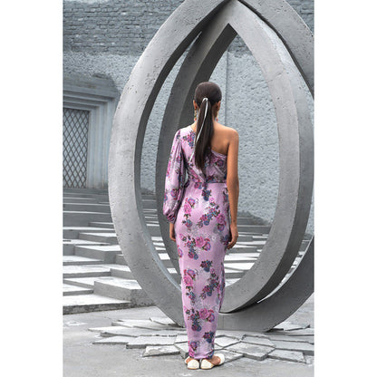 Chhavvi Aggarwal Women Floral Lavender Maxi Dress