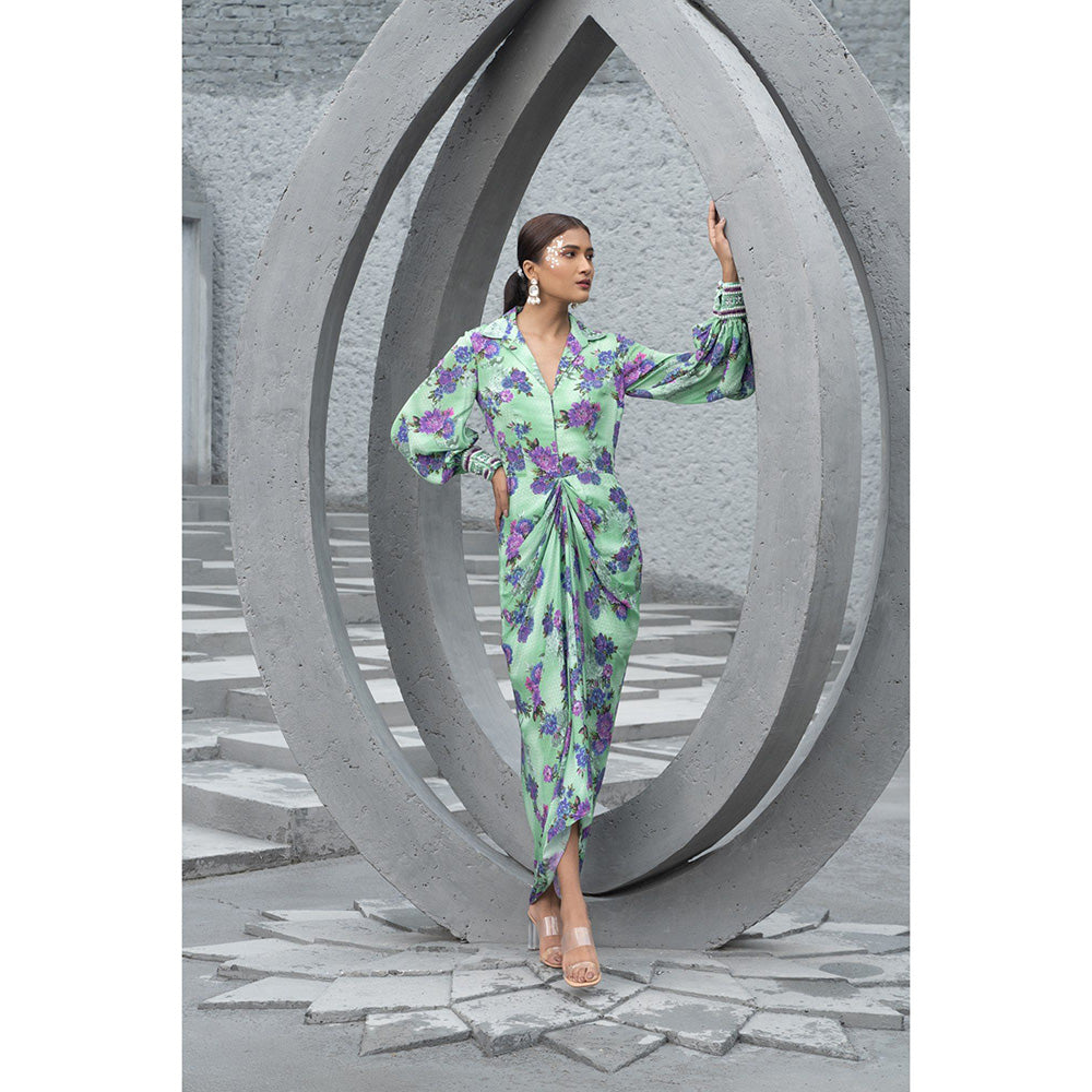 Chhavvi Aggarwal Women Floral Green Maxi Dress