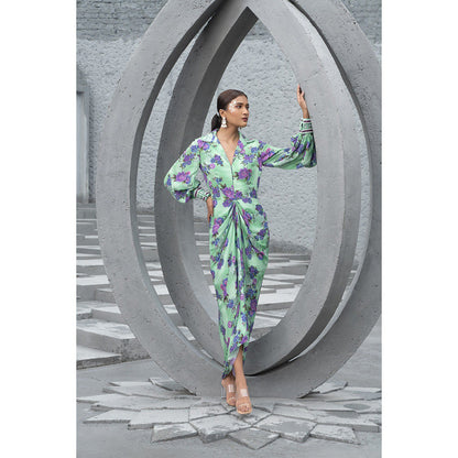 Chhavvi Aggarwal Women Floral Green Maxi Dress