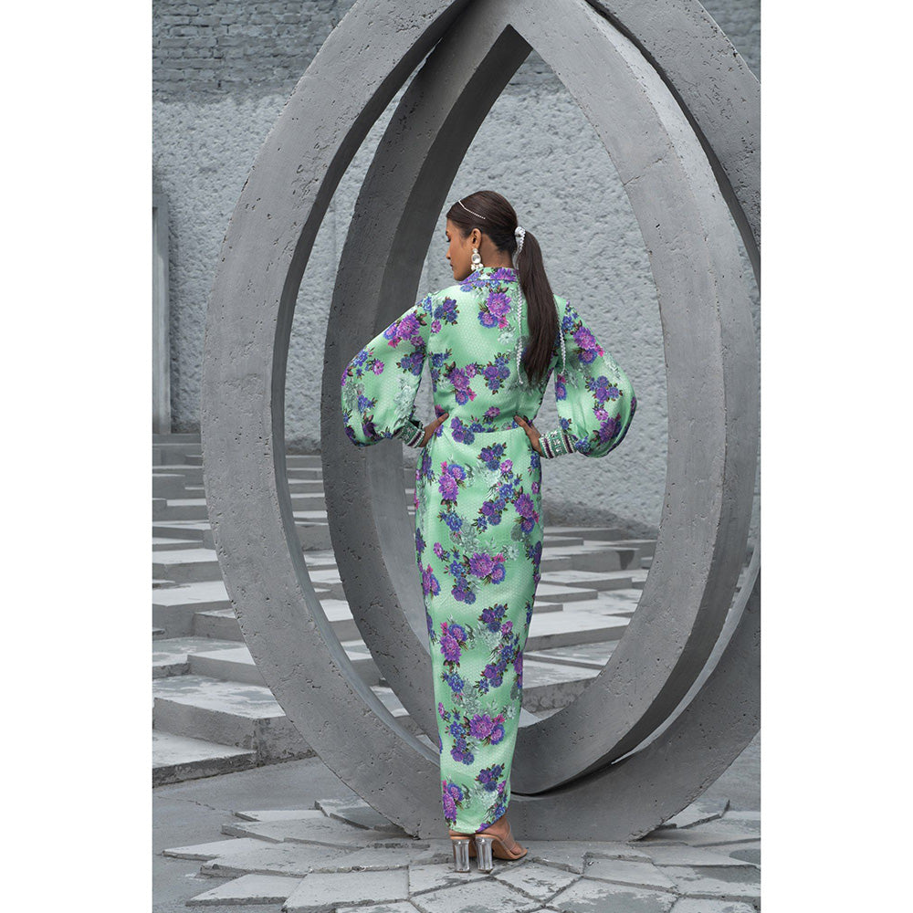Chhavvi Aggarwal Women Floral Green Maxi Dress