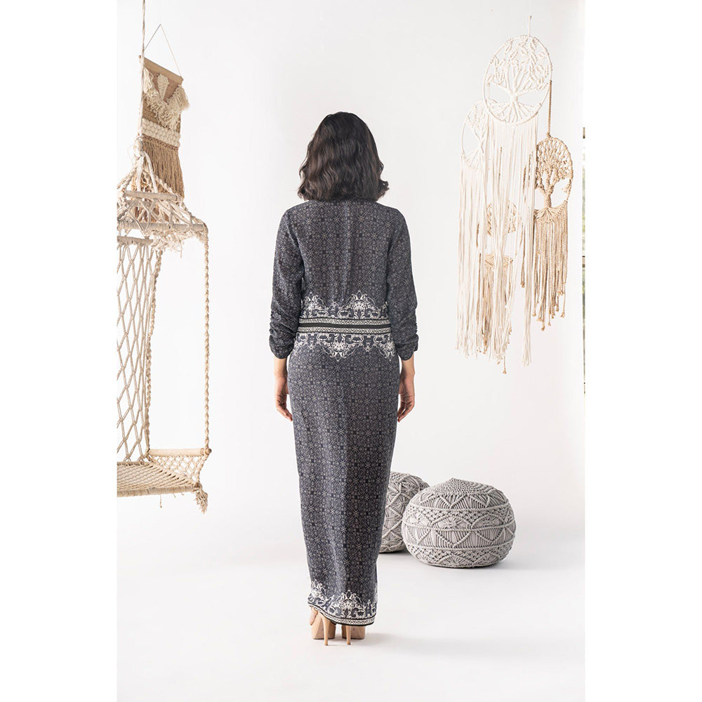 Chhavvi Aggarwal Women Printed Black Maxi Dress